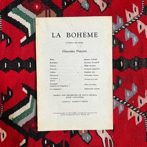 1917 La Boheme Opera Score: Puccini, London Gramophone Corp.