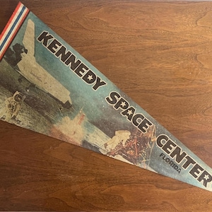 Vintage Wimpel aus Filz für das Space Space Space Shuttle der Nasa