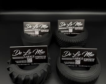 Porta-cartões de visita para pneus - Lama, slick de corrida, trator e rua