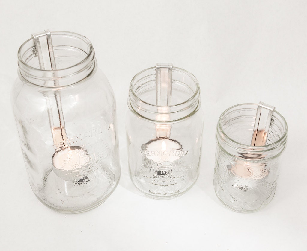 Mason Jar Candle Holder-6 Pack for Quart 3 pieces and Pint | Etsy
