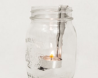 Mason Jar Candle Holder for Pint or 500ml Jars (approx. 4" length) - 5 Pack