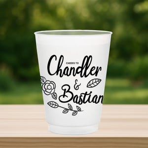 Bicchieri di plastica personalizzati, bicchieri flessibili in plastica satinata per brindisi e bomboniere nuziali, regali di nozze, bicchieri personalizzati per feste, bicchieri infrangibili