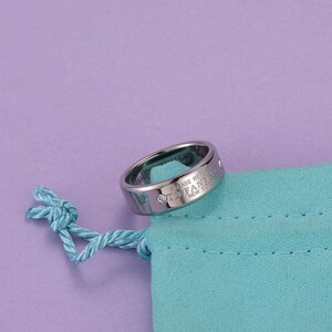 Ring Tiffany Simple Ring, Sterling Silver Ring, Anniversary Gift, Birthday Gift for Her