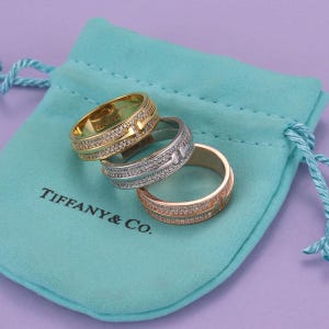 Tiffany Ring double T ring, gemstone sterling silver ring, exquisite ring, the best gift for her