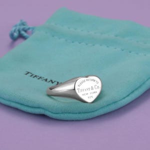 Bague d'amour simple Tiffany Ring, bague en argent sterling, bague exquise, meilleur cadeau, cadeau pour elle