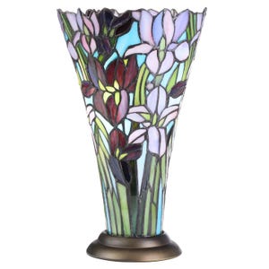 Tiffany-Style Floral Vase Stained Glass Table Lamp - Free Shipping