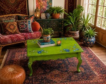 Hand Painted Boho Coffee / Side Table