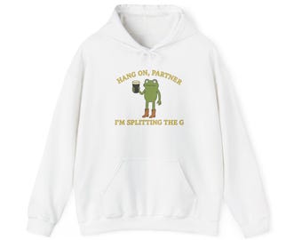 Felpa con cappuccio unisex Heavy Blend™ ispirata alla Guinness, Splitting the G