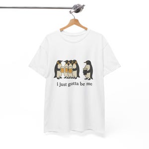 Penguin Guinness Tee - "I Just Gotta Be Me" - Unisex Heavy Cotton T-Shirt image 5
