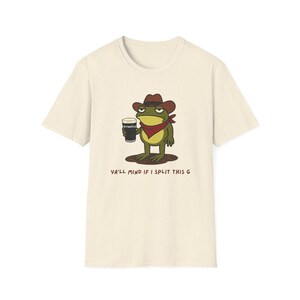Maglietta Guinness Cowboy Frog "Vi dispiace se divido il G" / Meme sulla birra Frog immagine 3