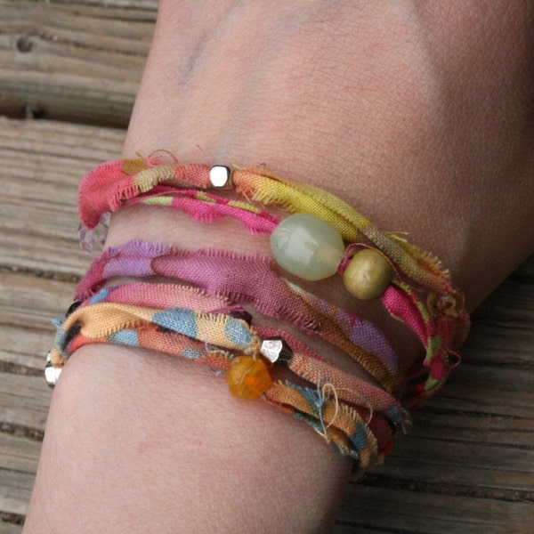 Wrap Bracelet. Hippie Bracelet. Anklet. Kids Jewelry, Fabric Bracelet, Tie Dye Bracelet, Tie Dye, Men Bracelet