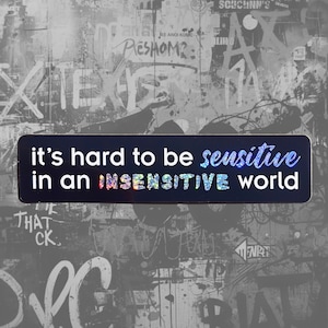 Sensitivity Holographic Sticker: Affirmations, Laptop, Water Bottle