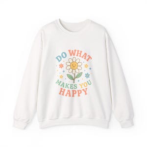 Bluza z okrągłym dekoltem unisex „Rób to, co sprawia, że jesteś szczęśliwy”
