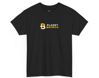 T-shirt unisexe noir avec logo Planet Brunch