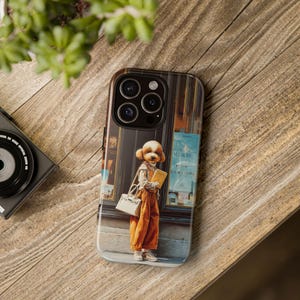 Funda de teléfono personalizada con retrato de mascota: estilo icónico de alta costura