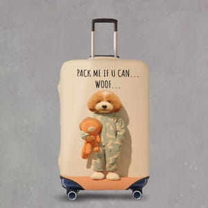 Aangepaste bagagehoes grappig hondenportret schattige reiskoffer elastische beschermer voor kat moeder uniek cadeau voor reizen vakantie bagage accessoire