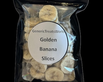 Freeze Dried Sliced Banana Treats 5x7 bag approx. 3 oz.