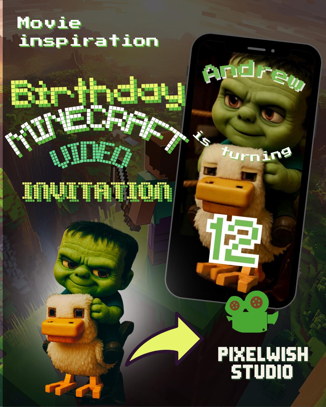 Minecraft Jockey Chicken Video Invite