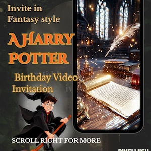 Invitación de video inspirada en Harry Potter - Carta de mago - Invitación de video inspirada en Harry Potter