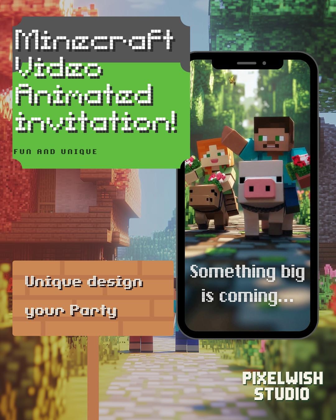 Minecraft Video Invite (Animated)