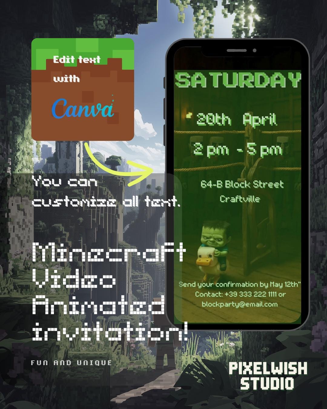 Minecraft Jockey Chicken Video Invite