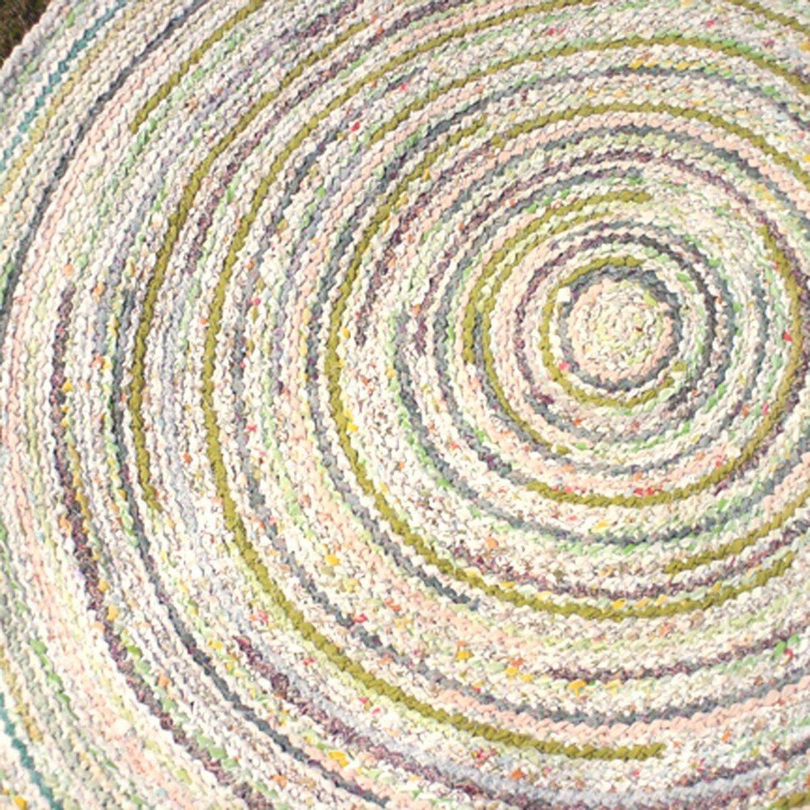 5’ CUSTOM Cottage Rug you choose colors | Etsy