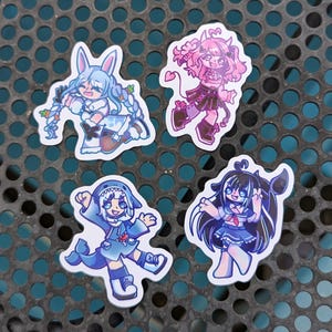 Vtuber sticker | Gawr Gura, Shylilly, Ironmouse, Usada Pekora | 5cm Vinly