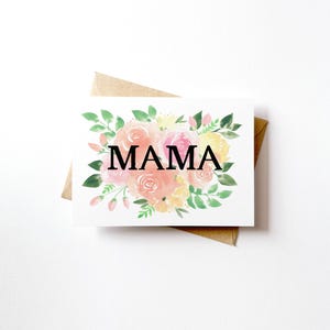 Happy Mother&#39;s Day Card | Pretty Floral Mother&#39;s Day Greeting Card, Mother&#39;s Day Card for Mom, First Mothers Day Card, Mama Card