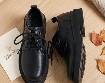 Scarpe da lavoro da uomo in pelle a calzata ampia, suola morbida, traspiranti, antiscivolo, con lacci.