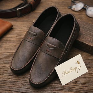 Men's Casual Slip On Loafers Soft Sole Driving Shoes, Breathable Summer Footwear