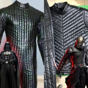 Custom Handmade Leather Suit Darth Vader / Lord Starkiller Leather Cosplay suit with wiring holes inspired by starwars cosplay costume gifts