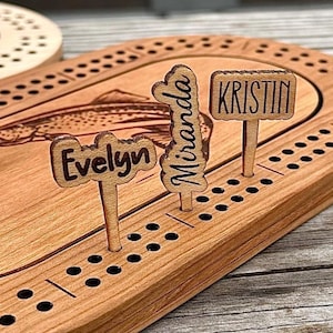 Custom Cribbage Pegs | Personalized Game Pegs | Name Pegs | Father&#39;s Day Gift | Mother&#39;s Day Gift | Custom Game Pieces