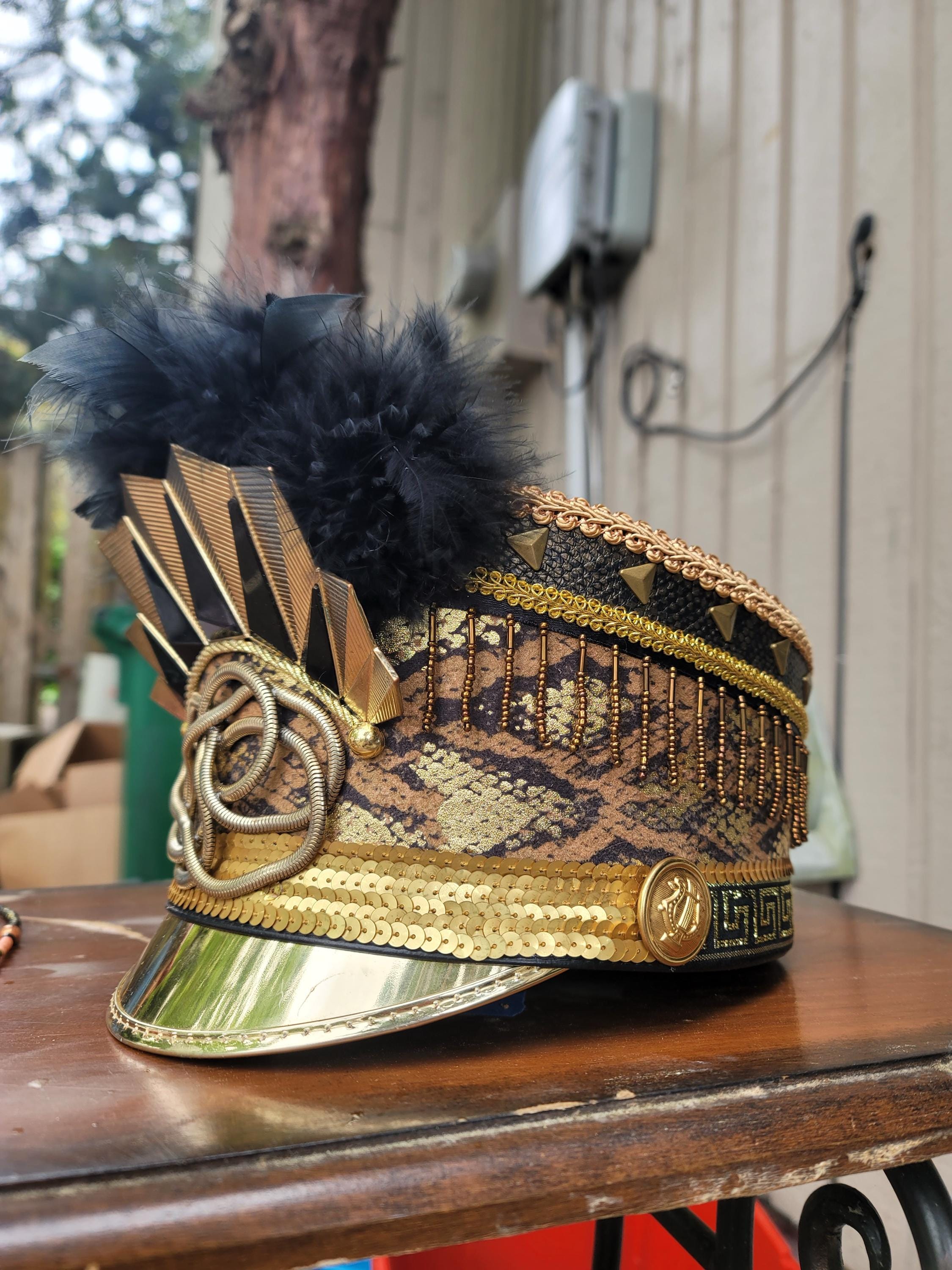 Handmade burning man festival hat- marching band Burning Man Hat, Men main image 2