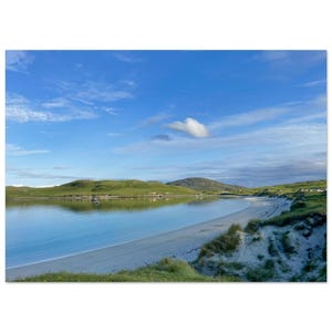Bahía de Vatersay, Traigh a Bhaigh, Hébridas Exteriores- Cartel mate premium- Fotos de paisajes escoceses