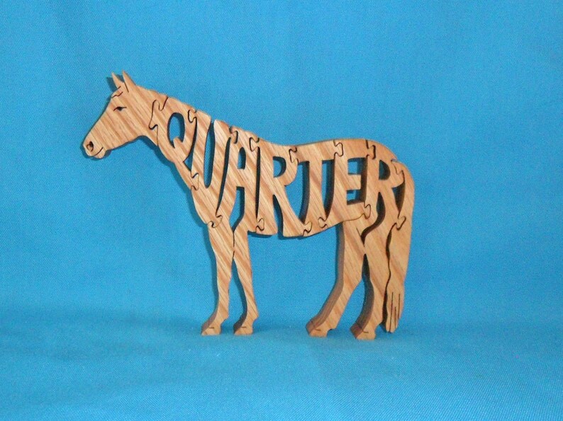 Quarter Horse Breed Scroll Saw Wooden Puzzle Etsy
