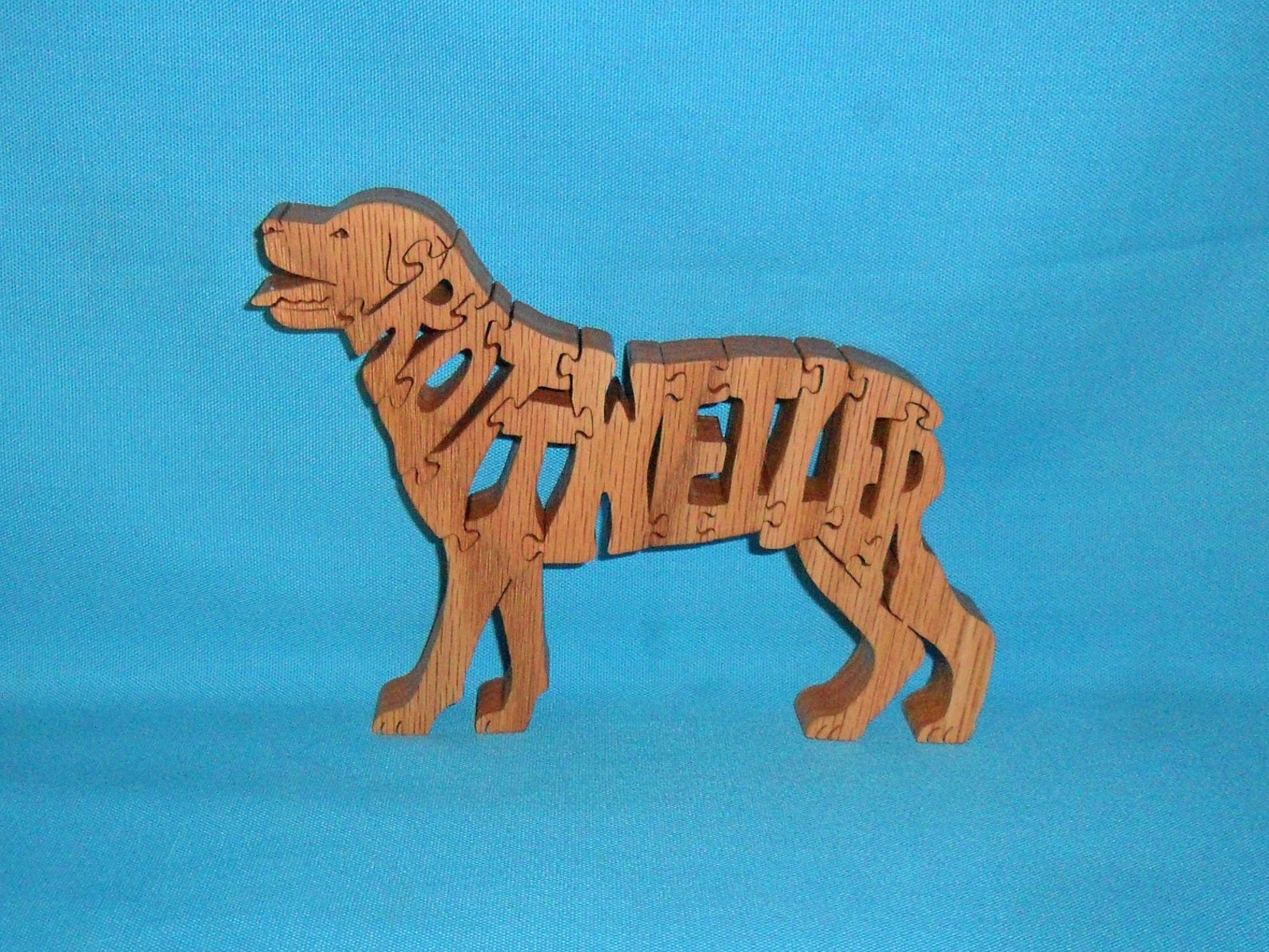 Rottweiler Dog Breed Scroll Saw Wooden Pet Lover Puzzle Etsy