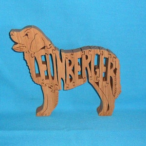 Leonberger Dog Breed Scroll Saw Wooden Pet Lover Puzzle