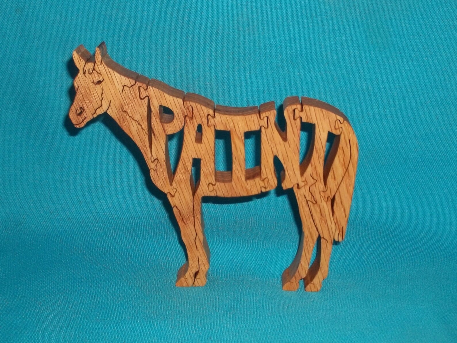 Paint Horse Scroll Saw Wooden Puzzle Etsy