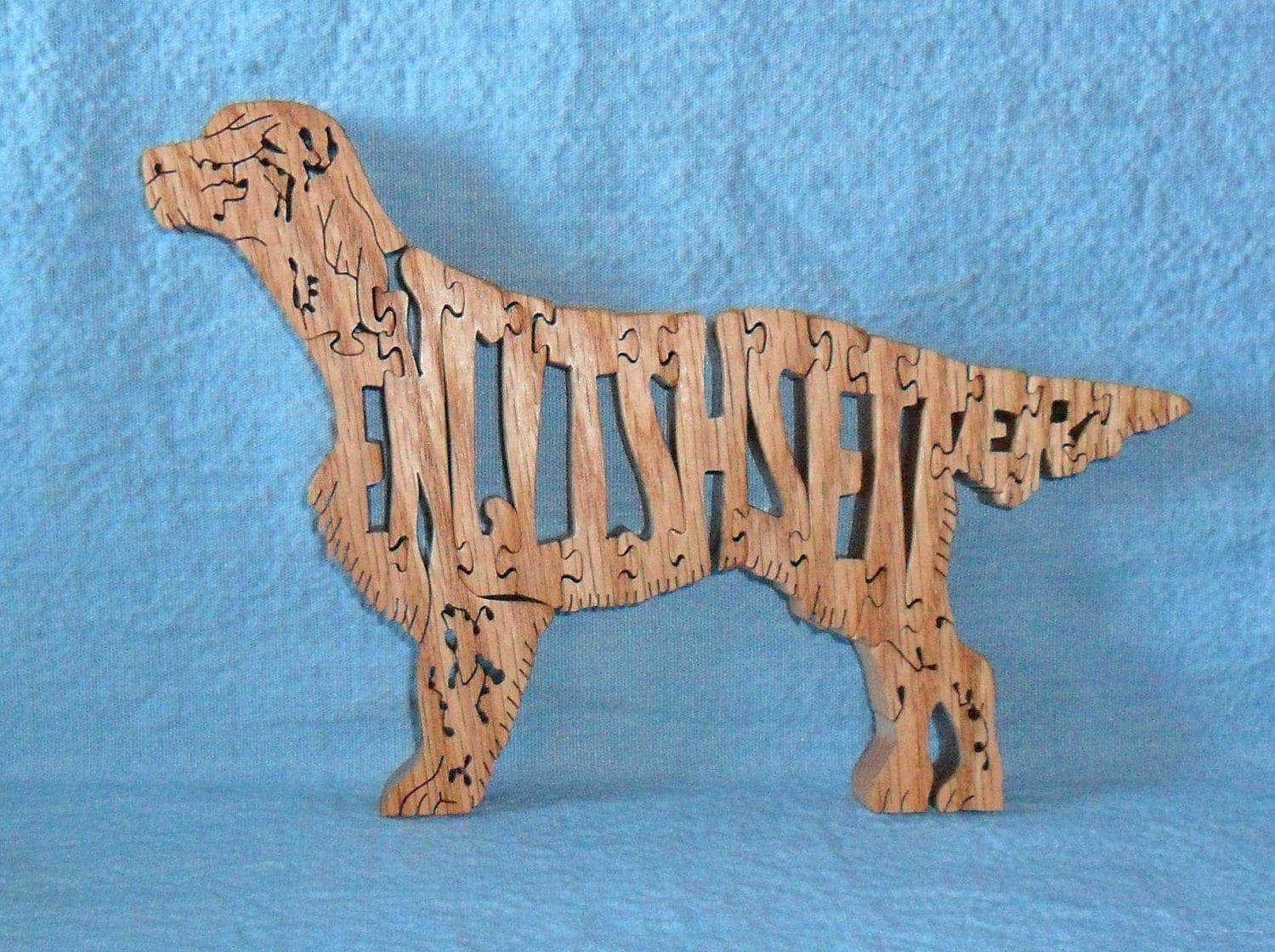 English Setter Dog Breed Scroll Saw Wooden Pet Lover Puzzle Etsy