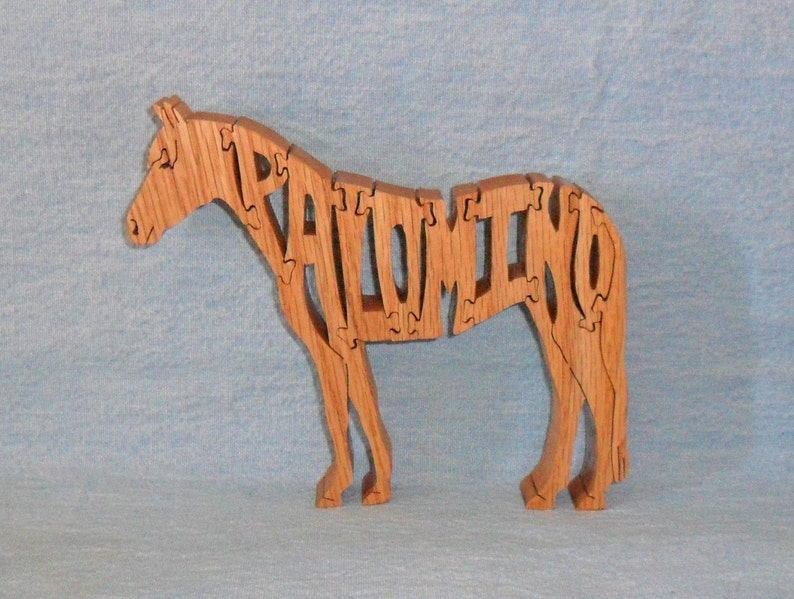 Palomino Horse Handmade Scroll Saw Wooden Puzzle Etsy
