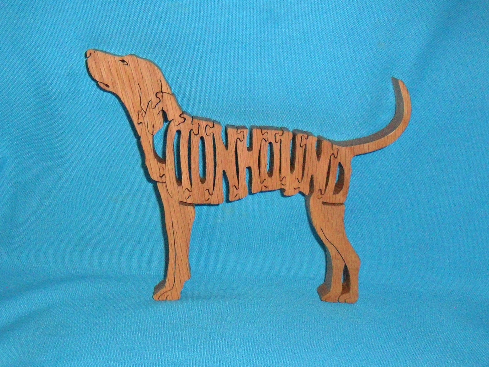 Coonhound Dog Scroll Saw Wooden Puzzle Etsy