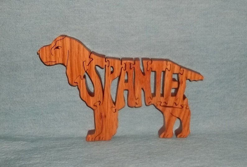 Spaniel Dog Breed Scroll Saw Wooden Puzzle Etsy