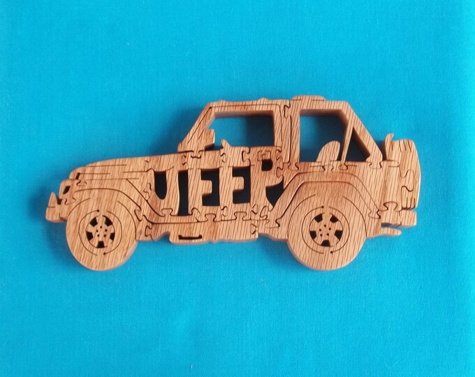 Jeep Wrangler Wooden Scroll Saw Puzzle Etsy