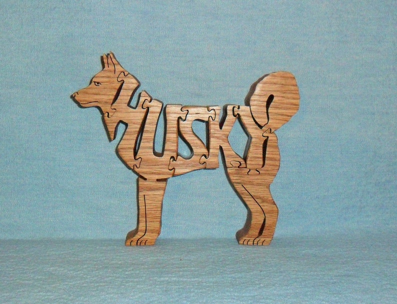Husky Dog Breed Scroll Saw Wooden Pet Lover Puzzle Etsy