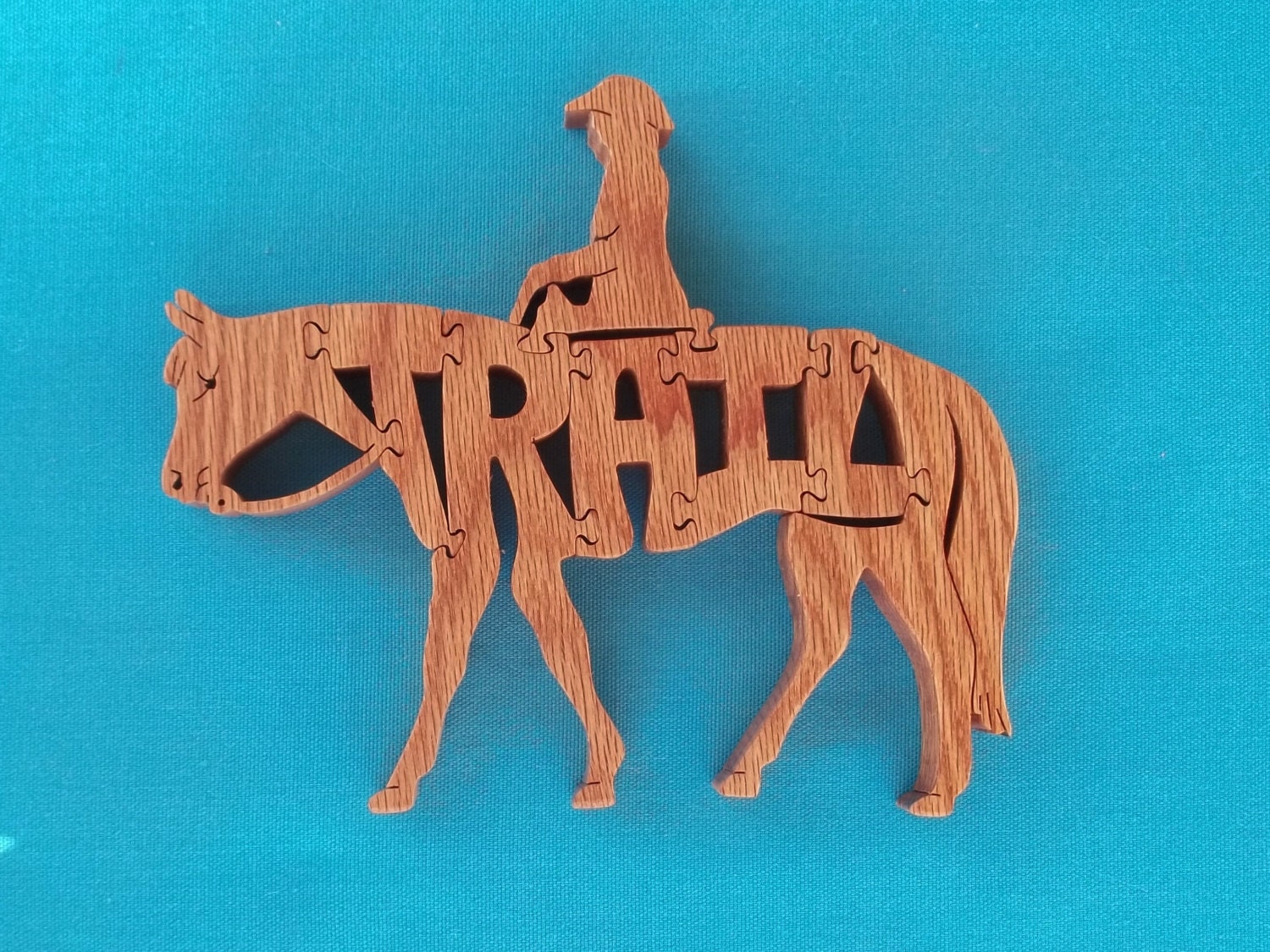 Horse Trail Rider Wooden Scroll Saw Puzzle Etsy UK