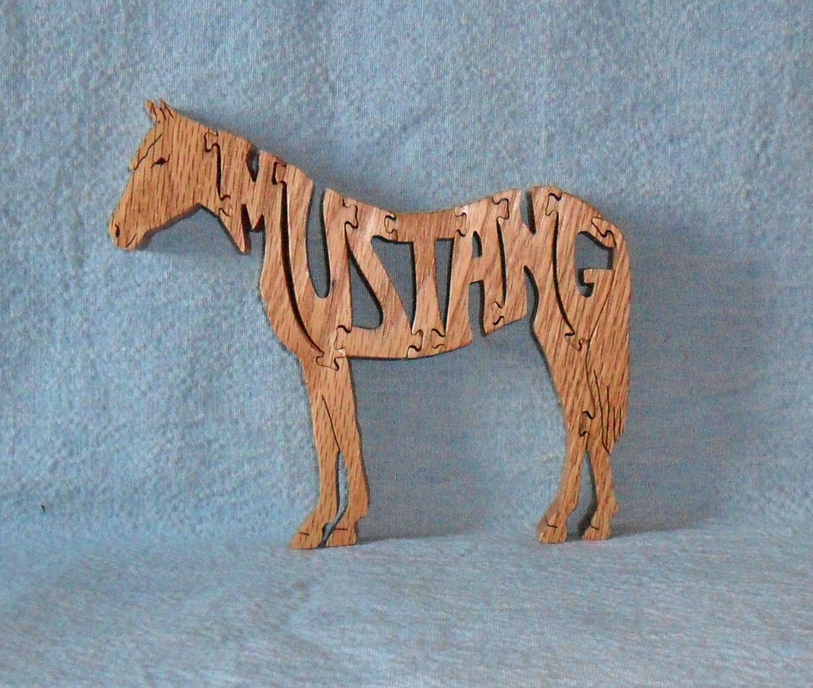 Mustang Horse Scroll Saw Wooden Puzzle Etsy