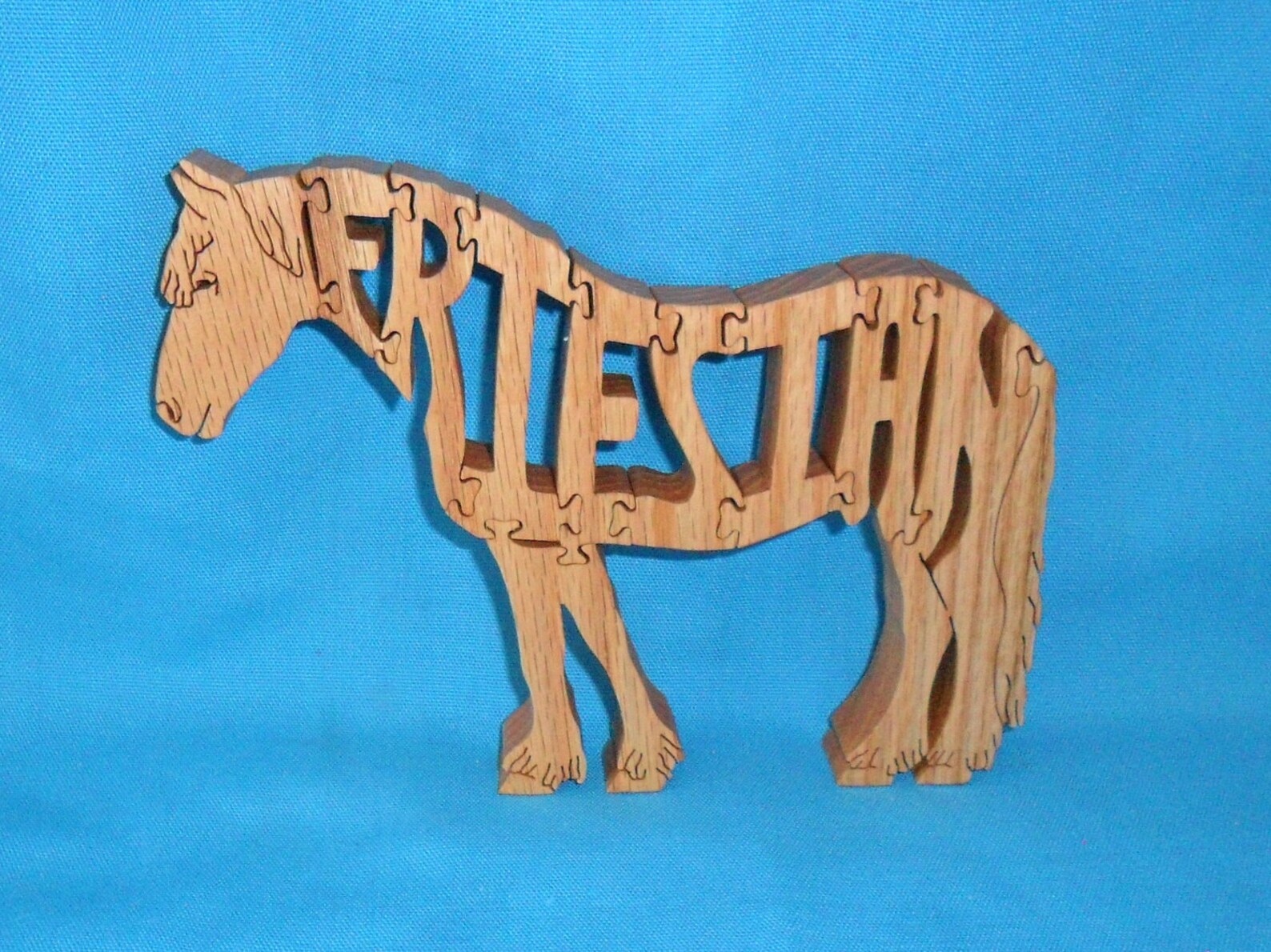 Friesian Horse Scroll Saw Wooden Puzzle Etsy