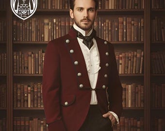 Men's Velvet Steampunk Tailcoat | Victorian Gothic Frock Coat | Cosplay Dress | Multi Colors