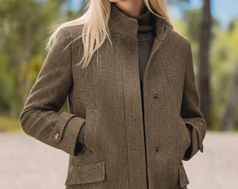 Ladies Tweed Coat | Classic British Heritage Wool Jacket