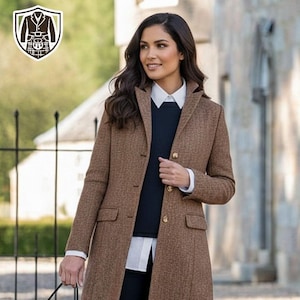 Ladies Single-Breasted Full-Length Coat | Elegant Winter Overcoat | Women's Long Coat image 1